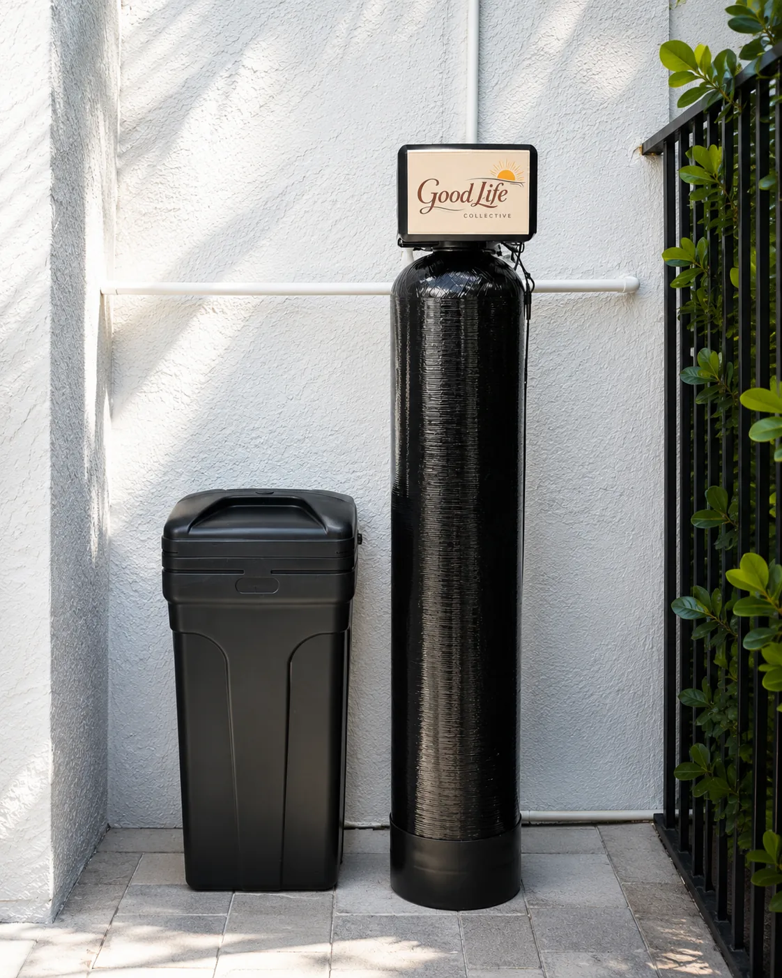 Whole-home softener and brine tank installation in Florida